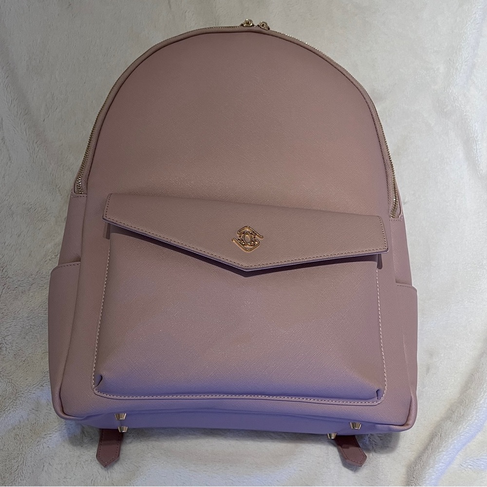 Glass Ladder & Co Malala Laptop Backpack with Cup Holders Blush Pink